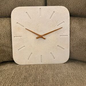 Modern White and Gold Wall Clock